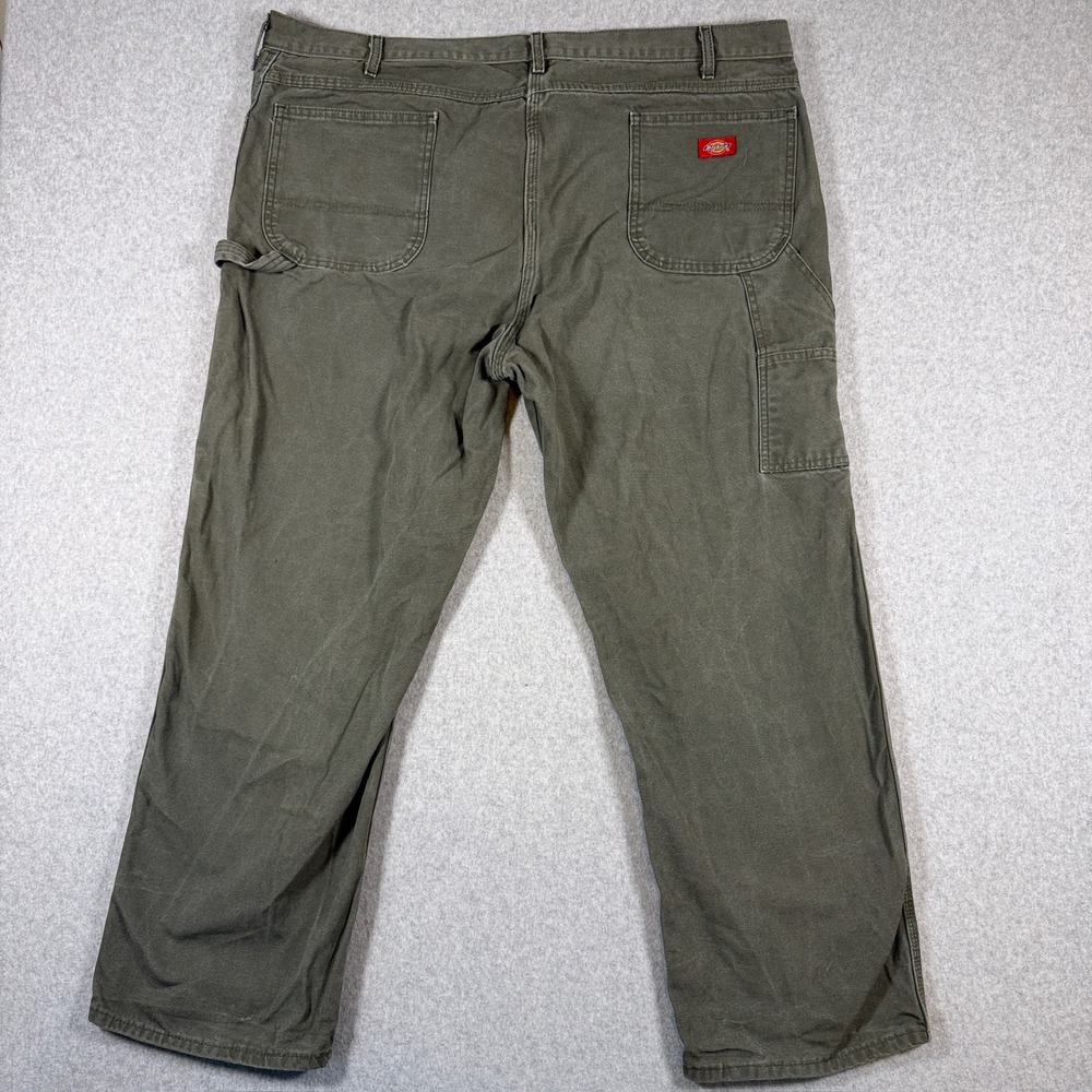 Dickies Carpenter Pants Mens 44x30 Olive Green Relaxed Canvas Utility Gorpcore